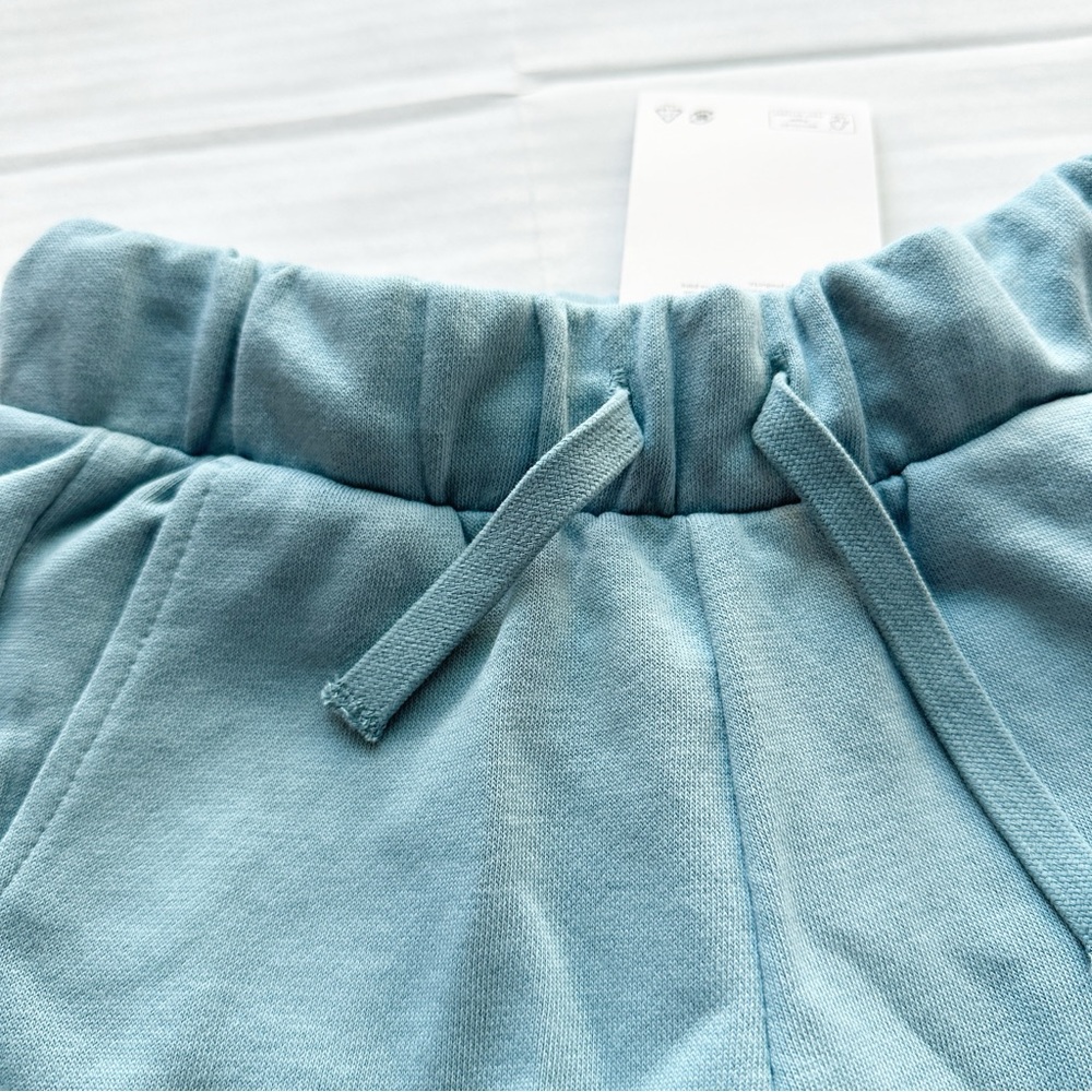 Organic Cotton New Sweat Shorts in Light Dusty Blue NWT - Picture 3 of 11